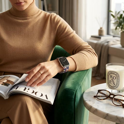 Floral Silicone Apple Watch Band